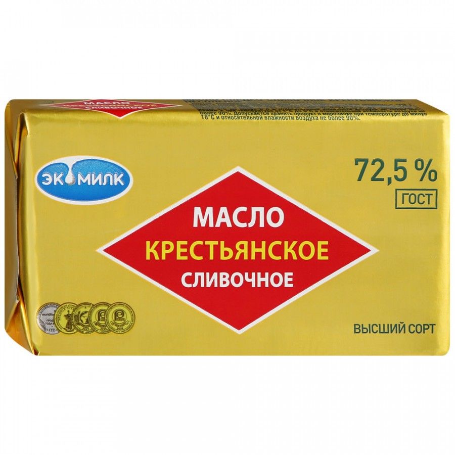 Масло сливочное белок на 100 грамм. Масло сливочное Крестьянское 72.5. Масло Крестьянское 72,5% 180г Экомилк. Масло сливочное Экомилк 72.5 Крестьянское 180 г БЗМЖ. Экомилк масло сливочное 72.5.