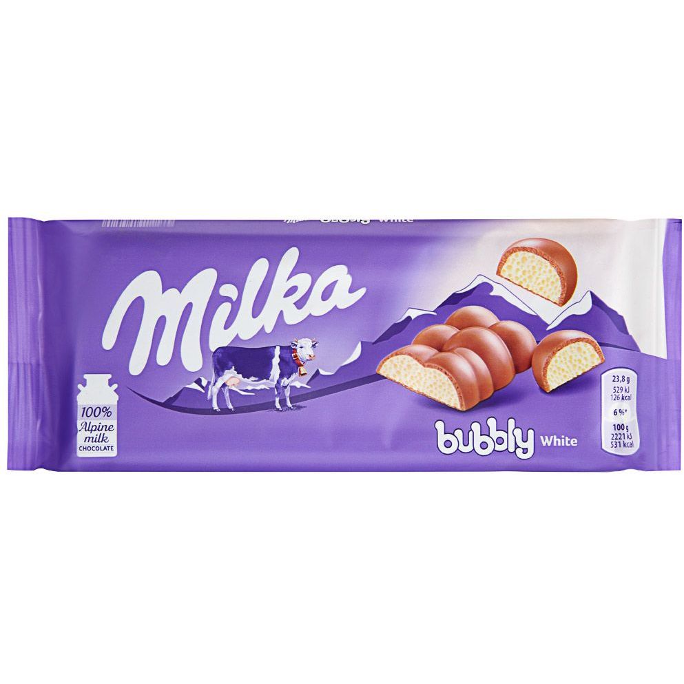 White milk chocolate. ШОК. Milka bubbly White 95г. Молочный шоколад Милка Milka bubbly White 95g. Шоколад Milka bubbly White молочный с пористым белым. Милка пористая.