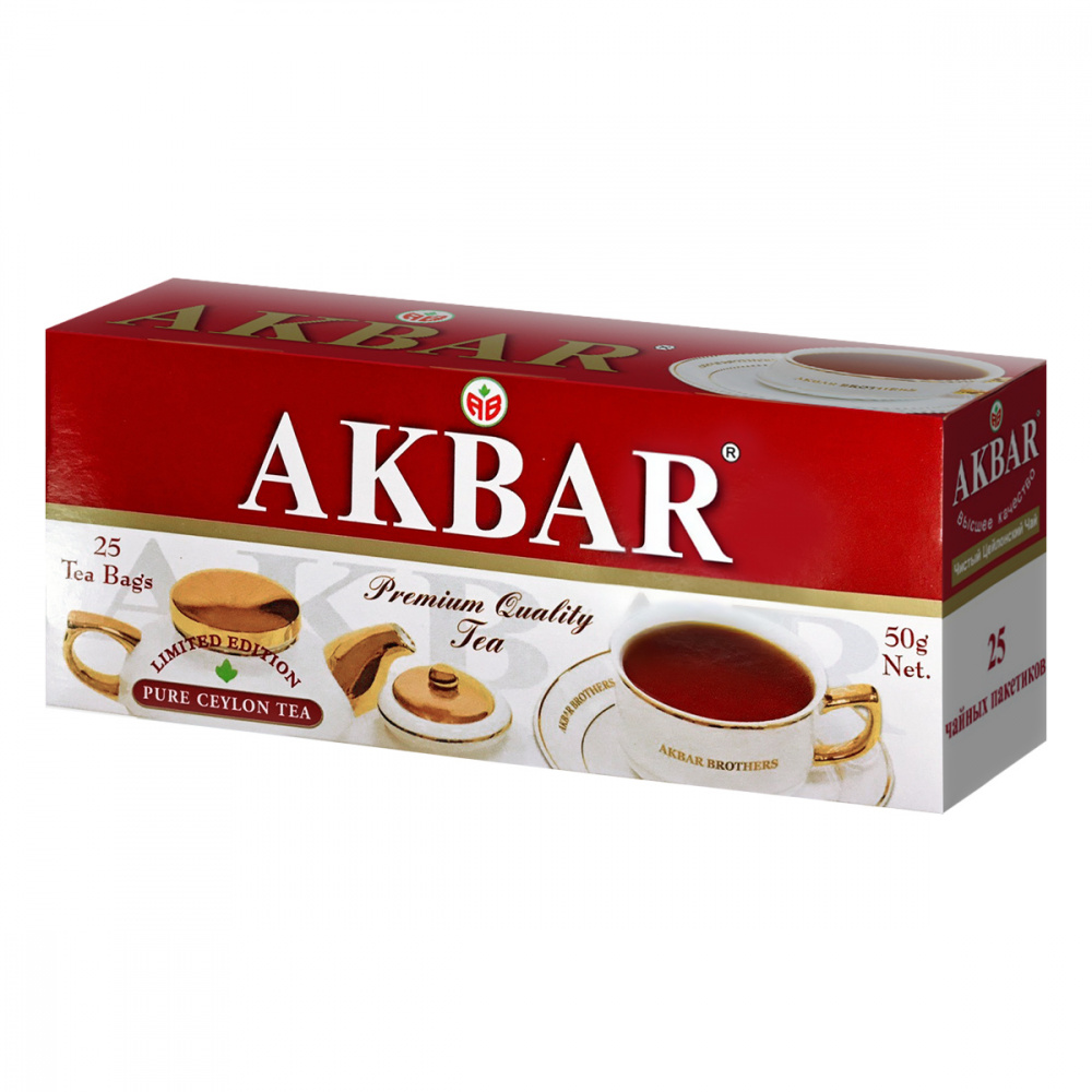 Чай Akbar "Limited Edition", черный, 25 пакетиков. 