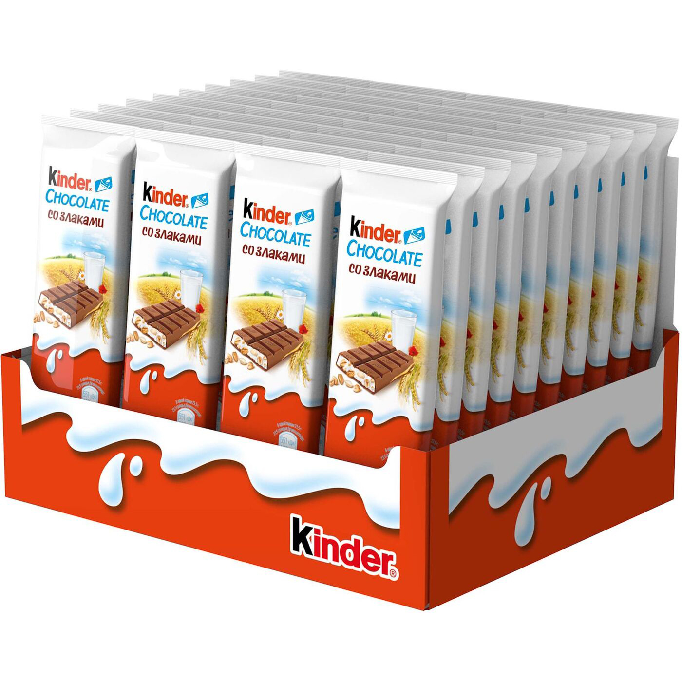 Шоколад Kinder Chocolate mini молочный с молочной начинкой купить