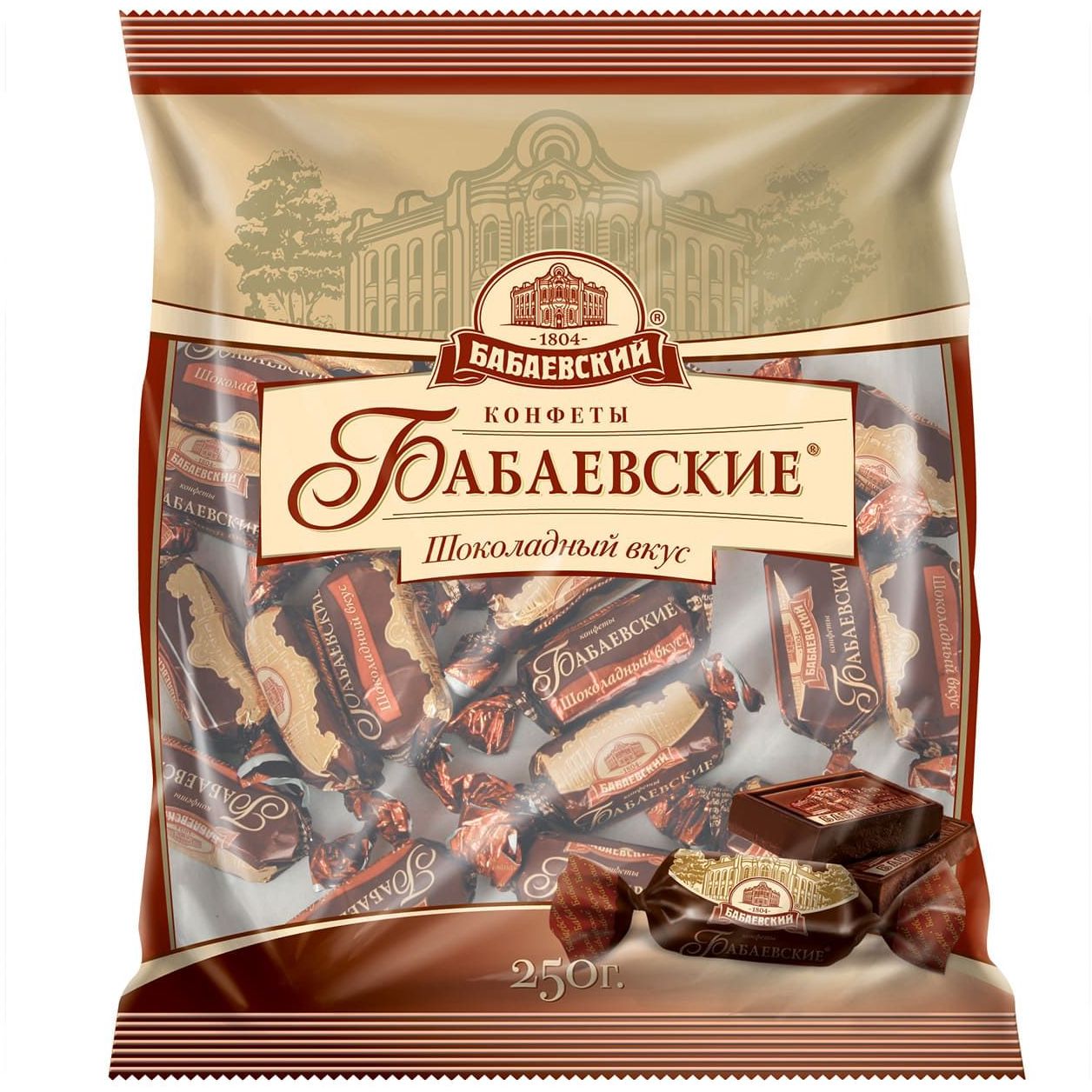 Конфеты Бабаевские 250г шоколадный вкус