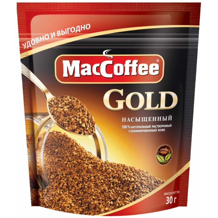 30 coffee. Кофе Маккофе Голд растворимый 30г. Кофе MACCOFFEE Gold растворимый д/п 30г. MACCOFFEE Gold кофе 100 г. Маккофе Голд 30 грамм.