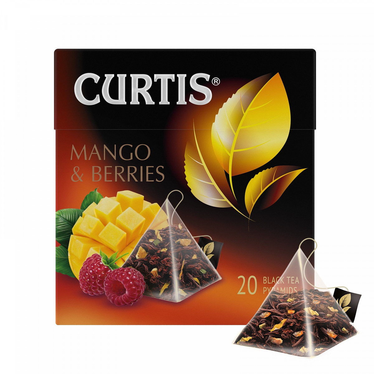 <b>Чай</b> черный <b>Curtis</b> &quot;<b>Mango</b> & berries&quot;, с добавками, 20 пирамидо...